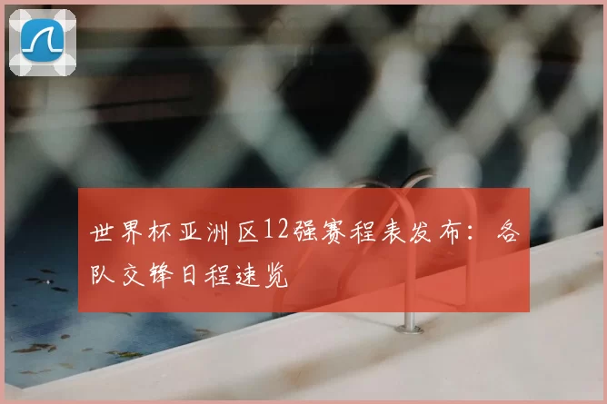世界杯亚洲区12强赛程表发布:各队交锋日程速览